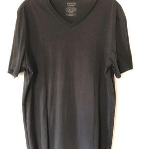 Vince  Short Sleeve Pima Cotton V-Neck Shirt Men's